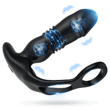 【Orgasmus 】SAUL 3 teleskopischer 10 Vibrations Doppel-Penisring Prostata Vibrator