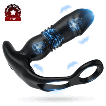 【Orgasmus 】SAUL 3 teleskopischer 10 Vibrations Doppel-Penisring Prostata Vibrator