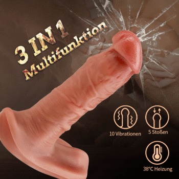 Echte Penis Prostata Stimulation, Doppelmotor-Heizung, Teleskop-Vibration
