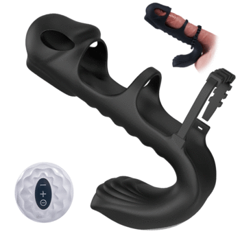 Lucifer - Dual-Motor-7-Vibrations-Penis-Hülse und Vibrator 2-in-1 Erwachsenenspielzeug